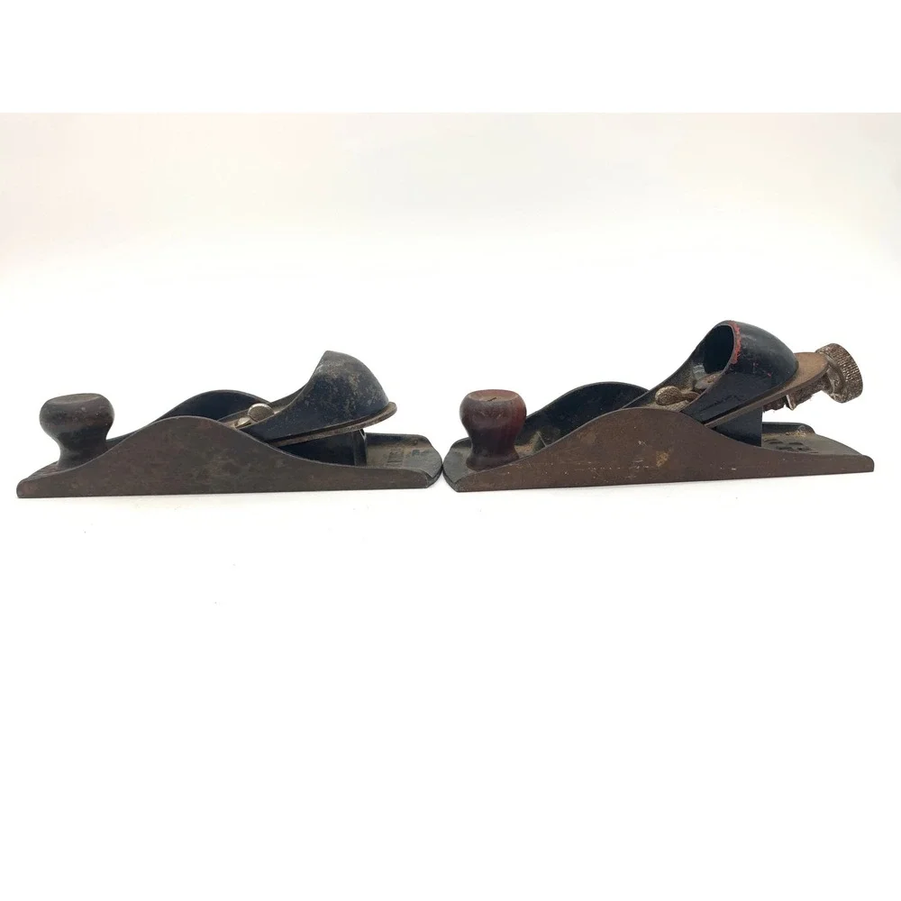 Vintage Block Plane Lot - Stanley No 220 & Complete Unmarked Hand Plane - Picture 3 of 8